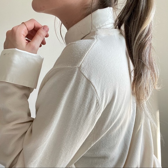 White/Cream Collared Sweater - Picture 5 of 5